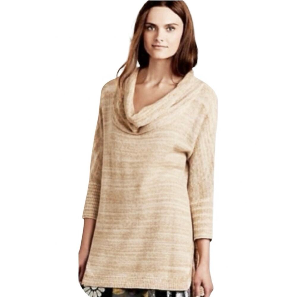 ANTHROPOLOGIE FIELD & FLOWER Womenβs Knit 3/4 Sleeve Tunic Top